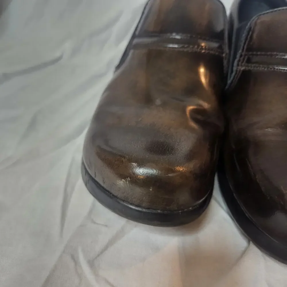 Ariat Brown Leather Slip On Clogs Mules Shoes Size 11 B
